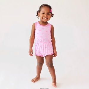 POSH PEANUT X BARBIE PASTEL VARSITY ROMPER